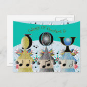 KerstCarolers Angels Singers Feestdagenkaart (Voorkant / Achterkant)