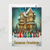 KerstCarolers Briefkaart (Voorkant / Achterkant)