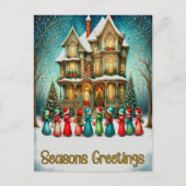 KerstCarolers Briefkaart (Voorkant)