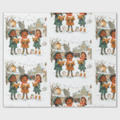 KerstCarolers Cadeaupapier (Vlak)
