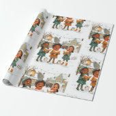KerstCarolers Cadeaupapier (Uitgerold)