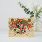 KerstCarolers Feestdagenkaart (Staand voorkant)