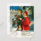 KerstCarolers Feestdagenkaart (Voorkant / Achterkant)