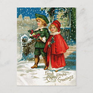 KerstCarolers Feestdagenkaart