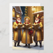 KerstCarolers Feestdagenkaart (Voorkant / Achterkant)