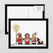 KerstCarolers Feestdagenkaart (Voorkant / Achterkant)