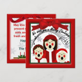 kerstCarolers Greeting Feestdagenkaart (Voorkant / Achterkant)