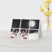 KerstCarolers in de vensterkaart Kaart (Gele Bloem)