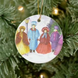 KerstCarolers Keramisch Ornament