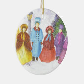 KerstCarolers Keramisch Ornament (Rechts)