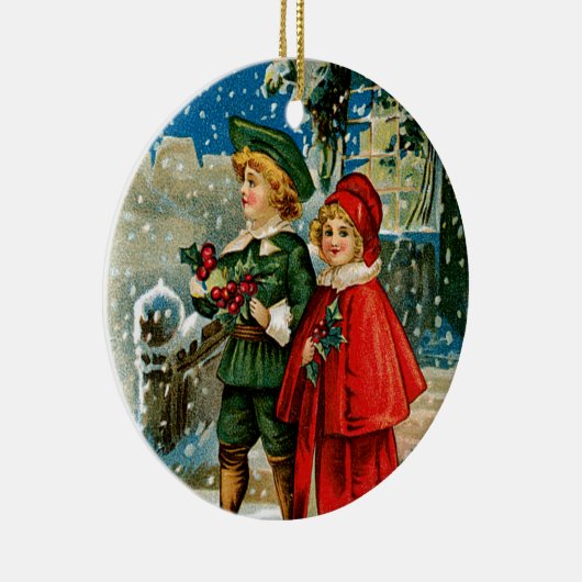 KerstCarolers Keramisch Ornament (Rechts)
