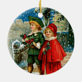 KerstCarolers Keramisch Ornament (Achterkant)