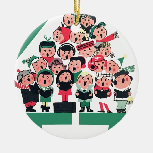KerstCarolers Keramisch Ornament (Voorkant)