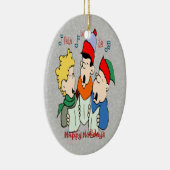 kerstCarolers Oval Ornament (Rechts)