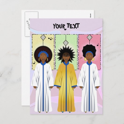 KerstCarolers Plift Choir Feestdagenkaart (Voorkant / Achterkant)