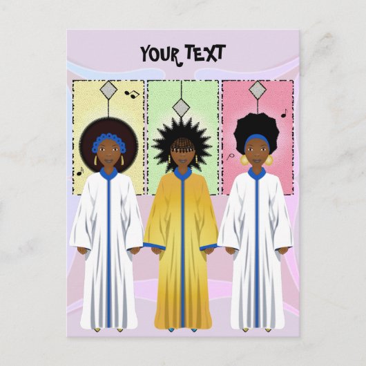 KerstCarolers Plift Choir Feestdagenkaart (Voorkant)