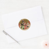 KerstCarolers Ronde Sticker (Envelop)