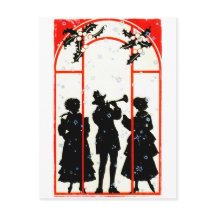 KerstCarolers Silhouette 1920
