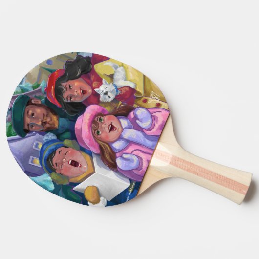 KerstCarolers Tafeltennisbatje (Zijkant)