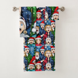 KerstCaroling Bad Handdoek