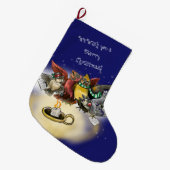 KerstCaroling Birds Grote Kerstsok (Voorkant (Hangend))