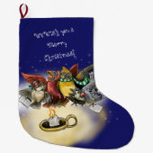 KerstCaroling Birds Grote Kerstsok (Voorkant)