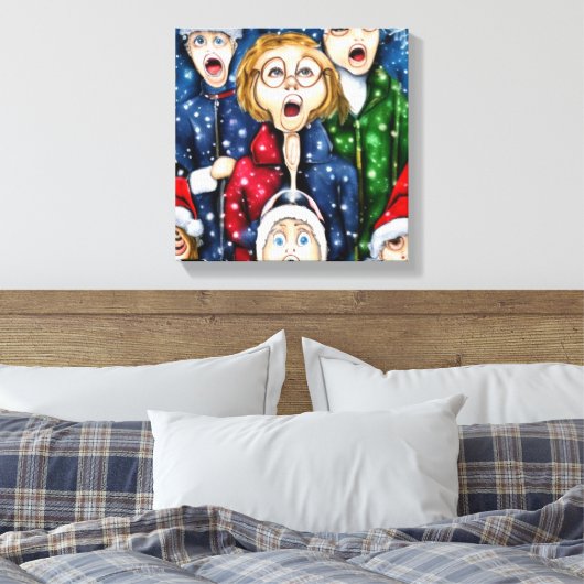 KerstCaroling Canvas Afdruk (Insitu (Slaapkamer))