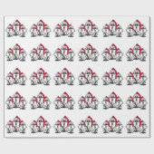 KerstCaroling Cats Joyous Fun Cadeaupapier (Vlak)