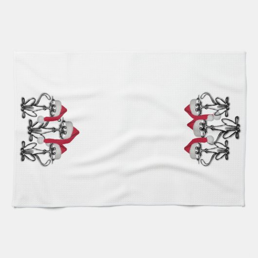 KerstCaroling Cats Joyous Fun Theedoek (Horizontaal)