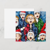 KerstCaroling Feestdagenkaart (Voorkant / Achterkant)