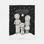 KerstCaroling Fleece Deken (Voorkant)