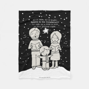 KerstCaroling Fleece Deken