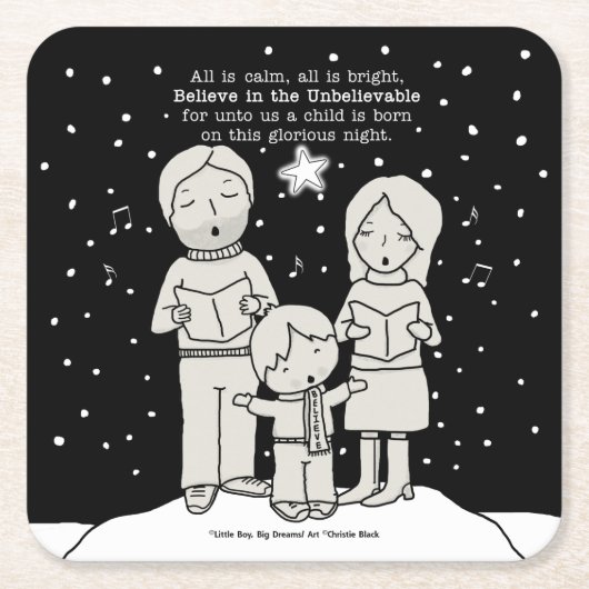 KerstCaroling Kartonnen Onderzetters (Voorkant)