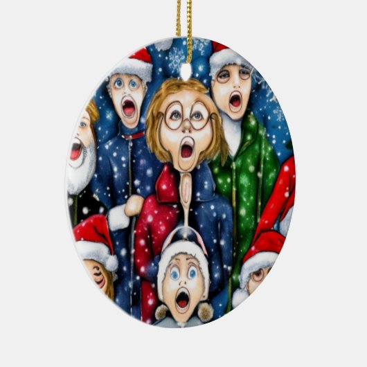 KerstCaroling Keramisch Ornament (Rechts)