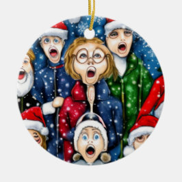 KerstCaroling Keramisch Ornament