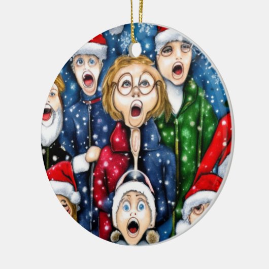 KerstCaroling Keramisch Ornament (Links)