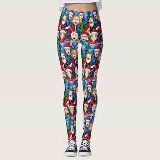 KerstCaroling Leggings (Voorkant)
