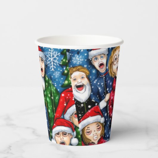KerstCaroling Papieren Bekers (Achterkant)