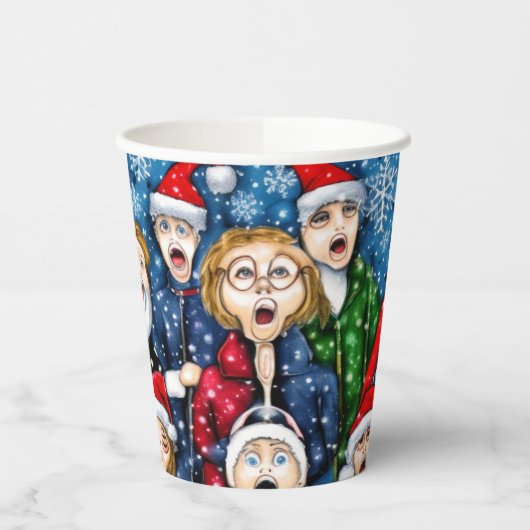 KerstCaroling Papieren Bekers (Links)