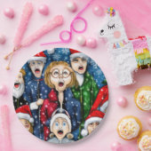 KerstCaroling Papieren Bordje (Feest)