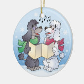 KerstCaroling Poodles Ornament (Links)