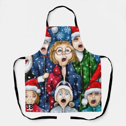 KerstCaroling Schort (Voorkant)