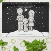 KerstCaroling Theedoek (Gevouwen)