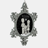 KerstCaroling Tin Sneeuwvlok Ornament (Links)
