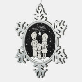 KerstCaroling Tin Sneeuwvlok Ornament (Rechts)