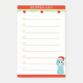 Kerstcarolmeisje Winkellijst Post-it® Notes (Voorkant)
