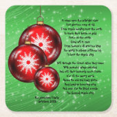 Kerstcaroltekst: 's middernacht kartonnen onderzetters (Voorkant)