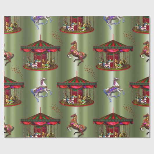 Kerstcarrousel Cadeaupapier (Vlak)