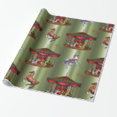 Kerstcarrousel Cadeaupapier (Uitgerold)