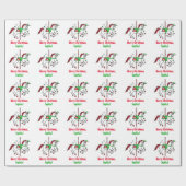 Kerstcarrouselnaam  cadeaupapier (Vlak)